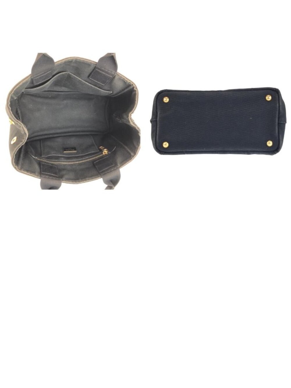 Prada Canapa Black Canvas Tote - Picture 9 of 9